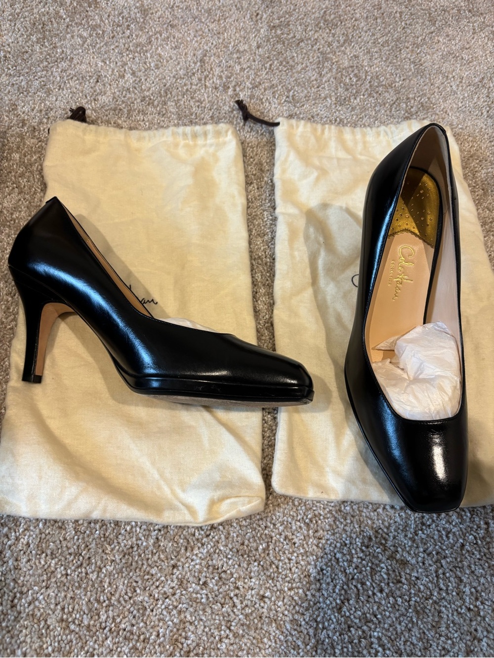 Cole Haan Black Carma Mid Air Pump Heels - Size 8.5 - Picture 2 of 5